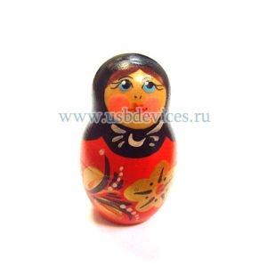 Флешка "Русская матрешка" 8Гб черный с красным ― www.usbdevices.ru