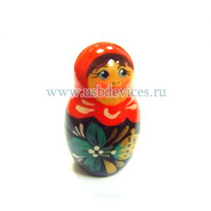 Флешка "Русская матрешка" 16Гб черный с красным ― www.usbdevices.ru